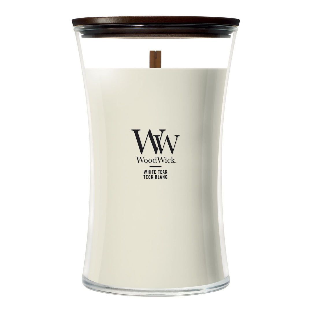 White Teak Large Hourglass by WoodWick