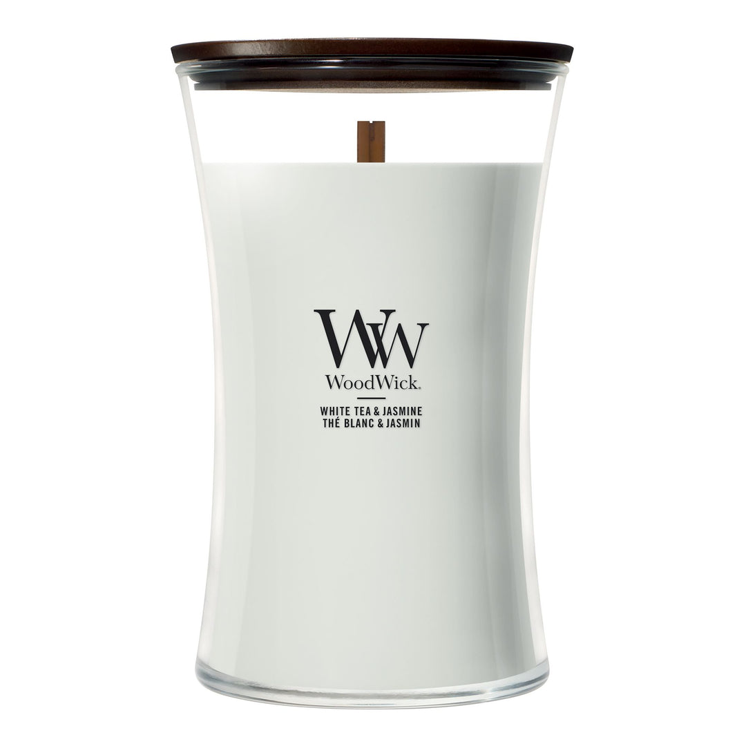 White Tea & Jasmine Large Hourglass by WoodWick
