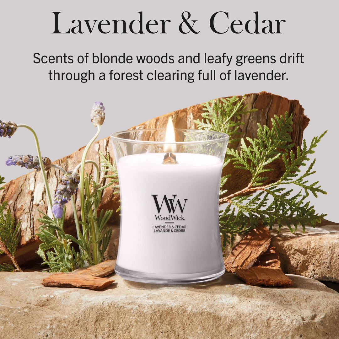 Lavender &amp; Cedar Medium Hourglass by WoodWick