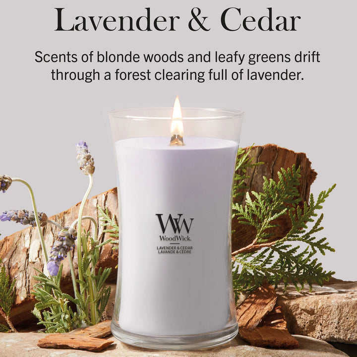 Lavender &amp; Cedar Large Hourglass by WoodWick