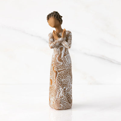 Music Speaks Figurine (darker skin and hair) by Willow Tree - Enesco Gift Shop