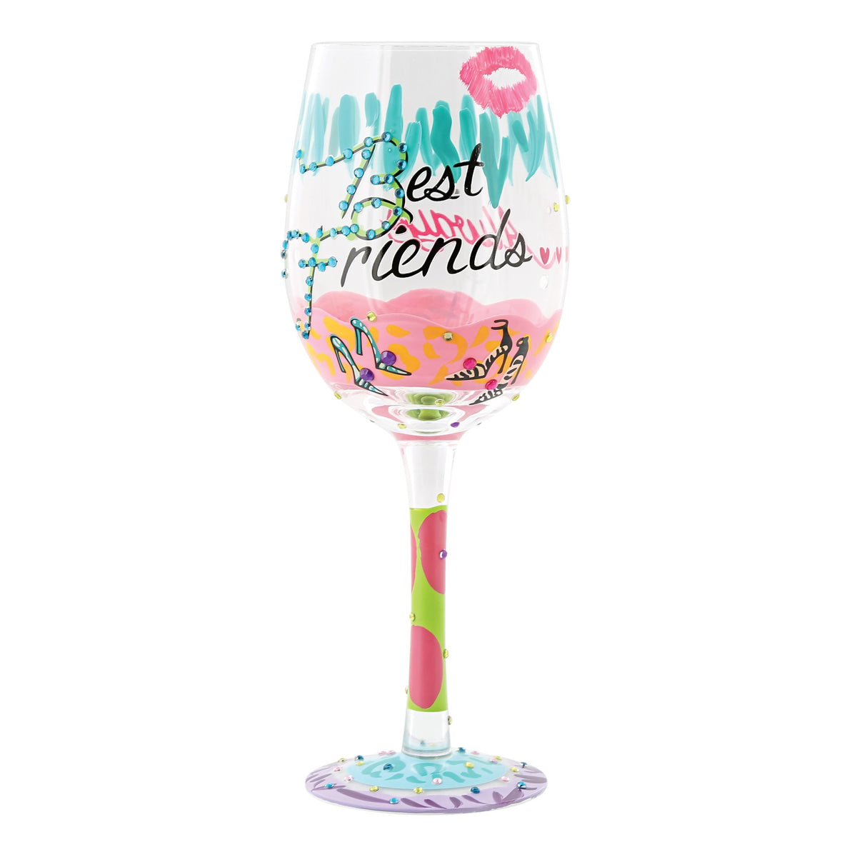 Best Friends Always Wine Glass