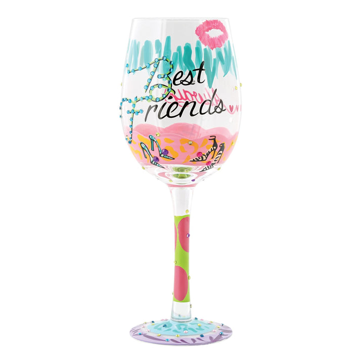 Best Friends Always Wine Glass by Lolita