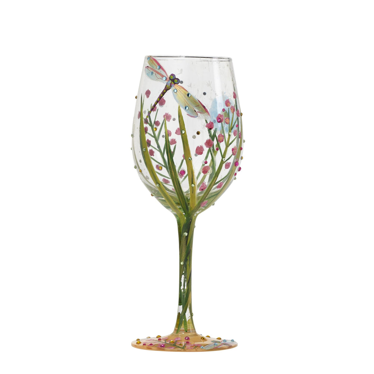Dragonfly Wine Glass