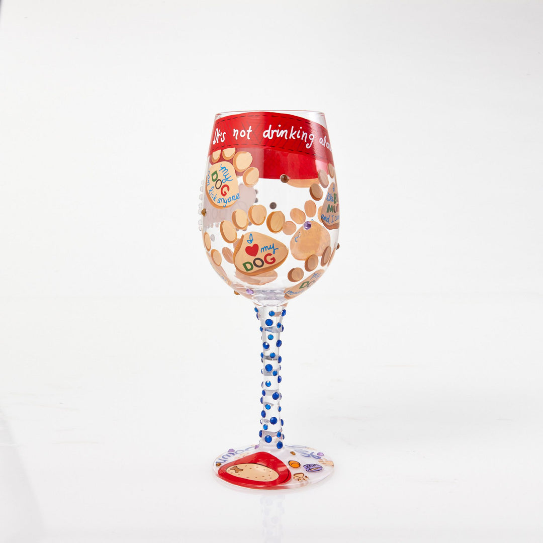 Love my Dog Wine Glass by Lolita