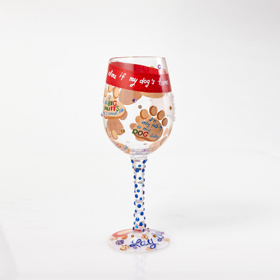 Love my Dog Wine Glass by Lolita