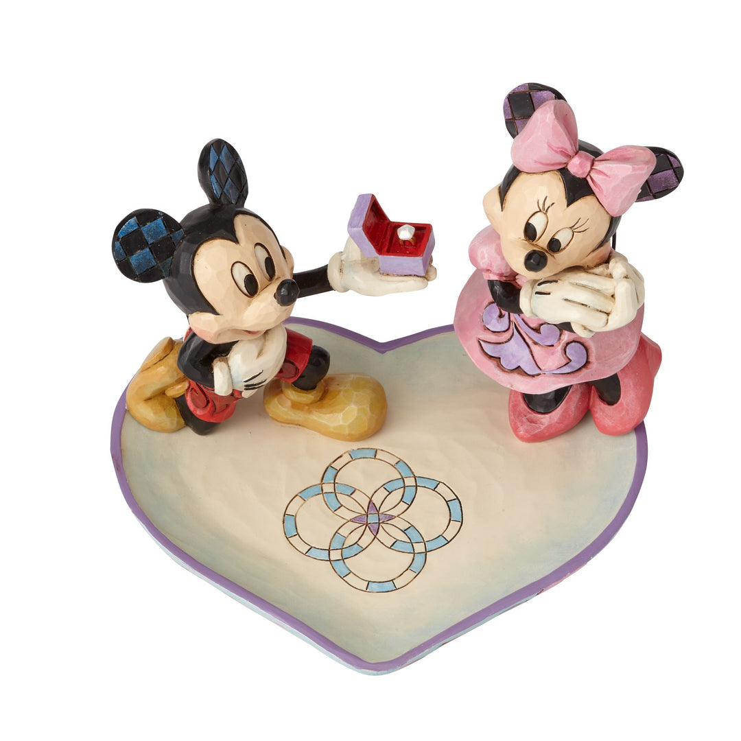 A Magical Moment - Mickey Proposing to Minnie Mouse Figurine - Disney Traditionsby Jim Shore