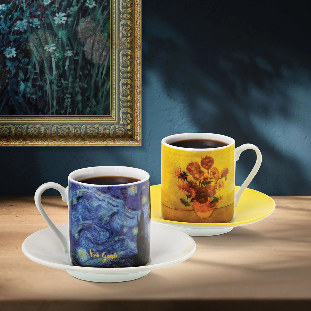 Van Gogh Assorted Cup & Saucer (Set of 2) by Arty