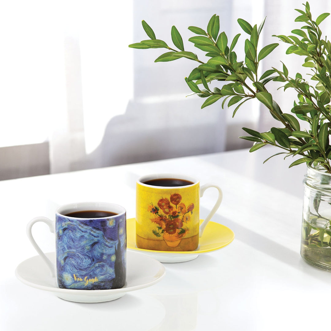 Van Gogh Assorted Cup & Saucer (Set of 2) by Arty