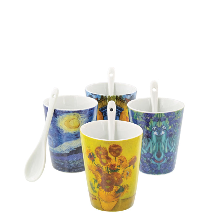 Van Gogh Cup & Spoon (Set of 4) by Arty