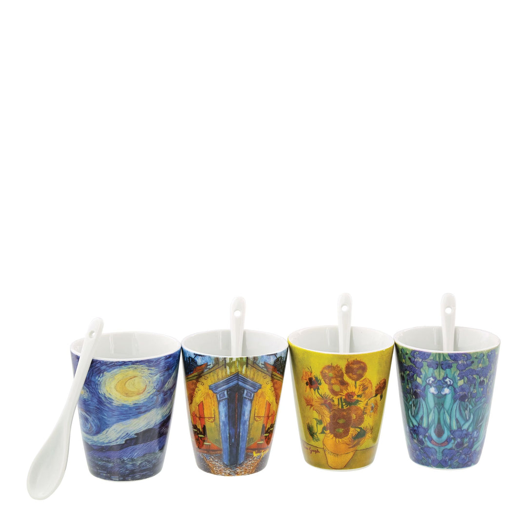 Van Gogh Cup & Spoon (Set of 4) by Arty