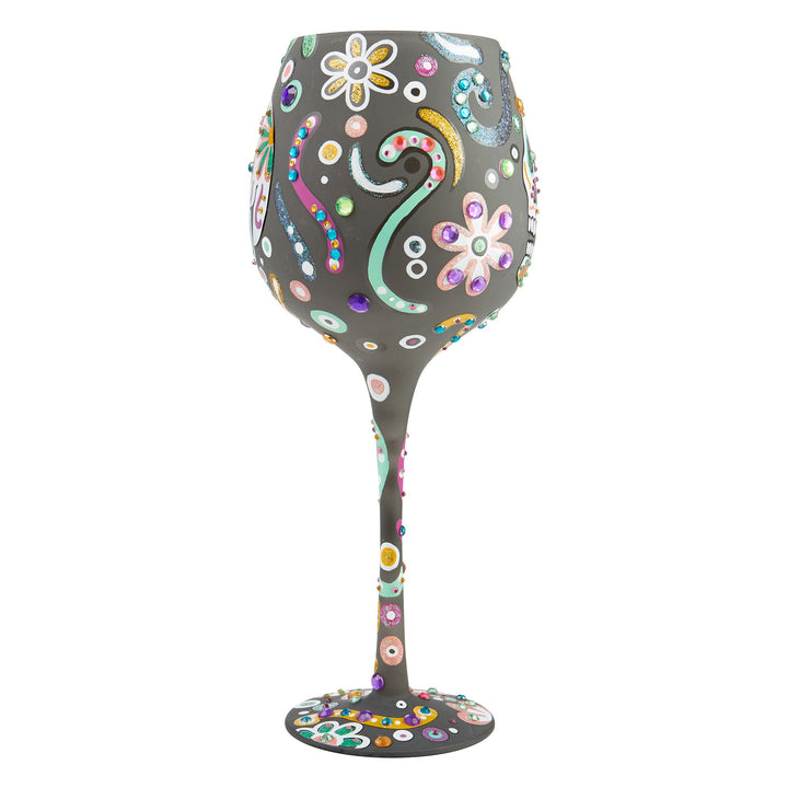 Superbling Sugar Skulls Wine Glass by Lolita