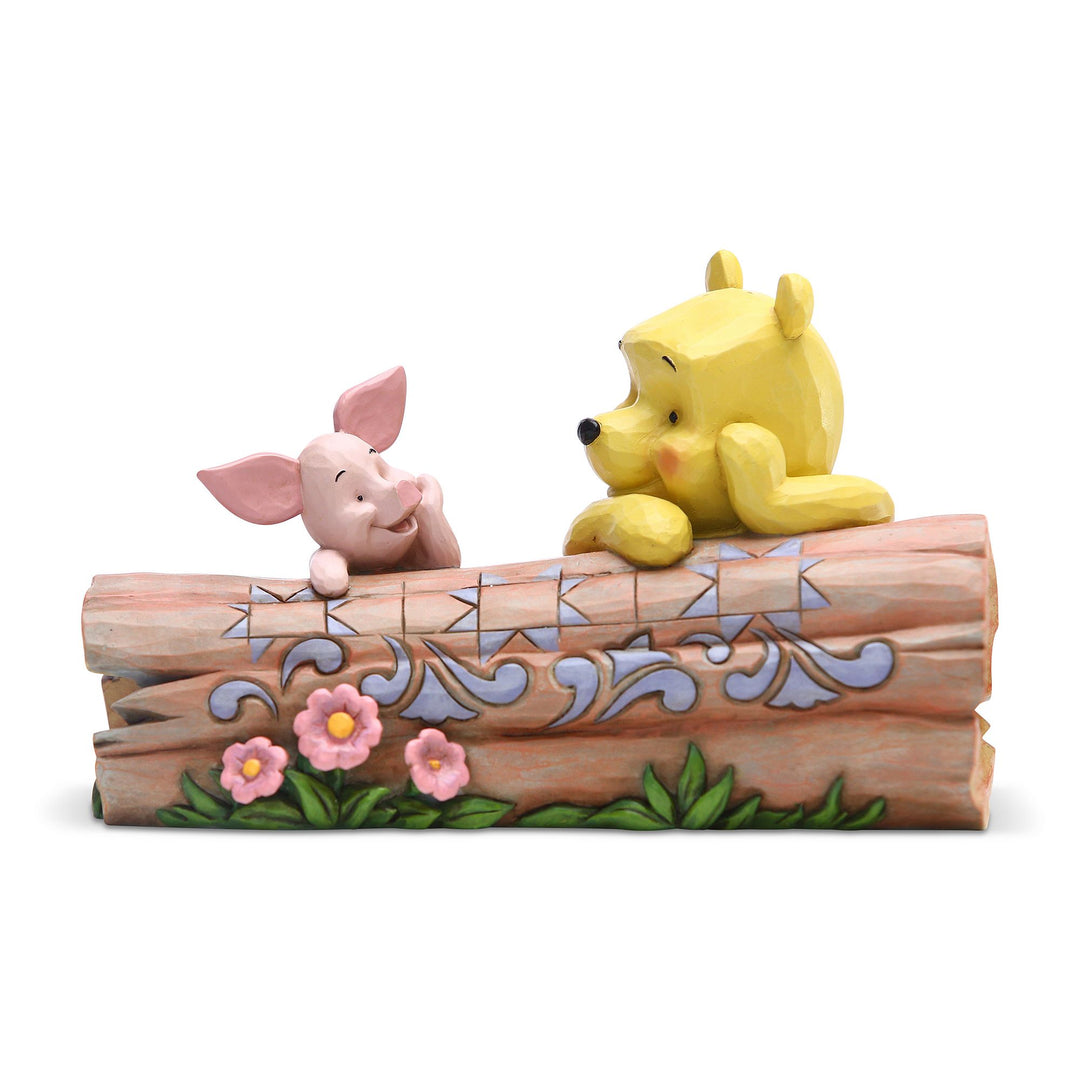 Pooh and Piglet on a Log Figurine - Disney Traditions by Jim Shore