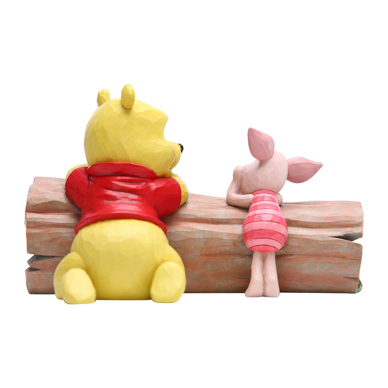 Pooh and Piglet on a Log Figurine - Disney Traditions by Jim Shore