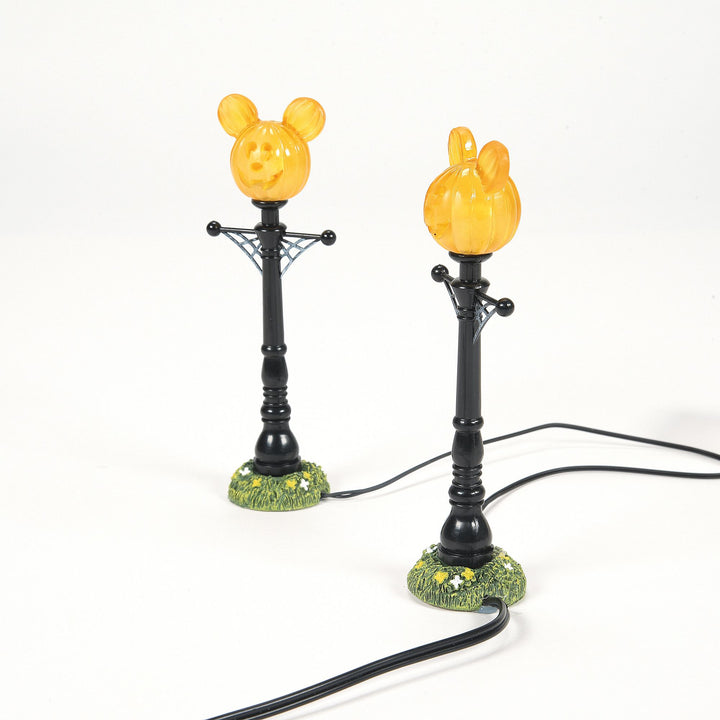 Mickey Mouse's Pumpkintown Street Lights - Disney Village by D56