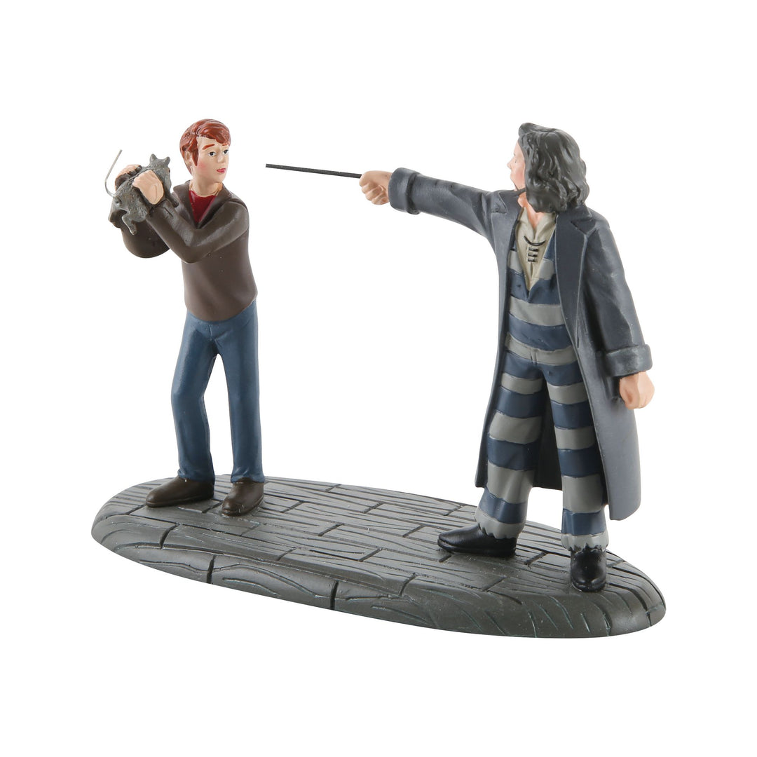 "Come out and play Peter" Ron & Sirius Figurine Harry Potter Village by Dept56