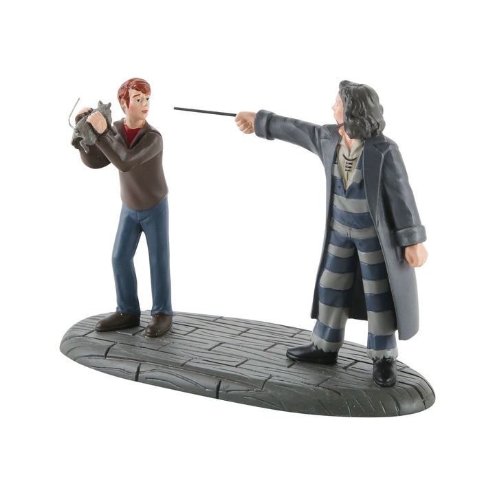"Come out and play Peter" Ron & Sirius Figurine Harry Potter Village by Dept56