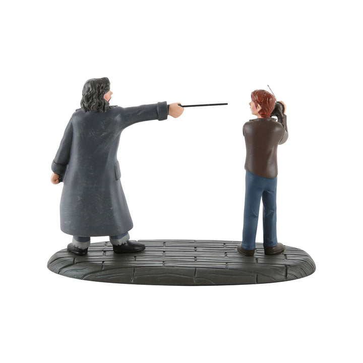 "Come out and play Peter" Ron & Sirius Figurine Harry Potter Village by Dept56