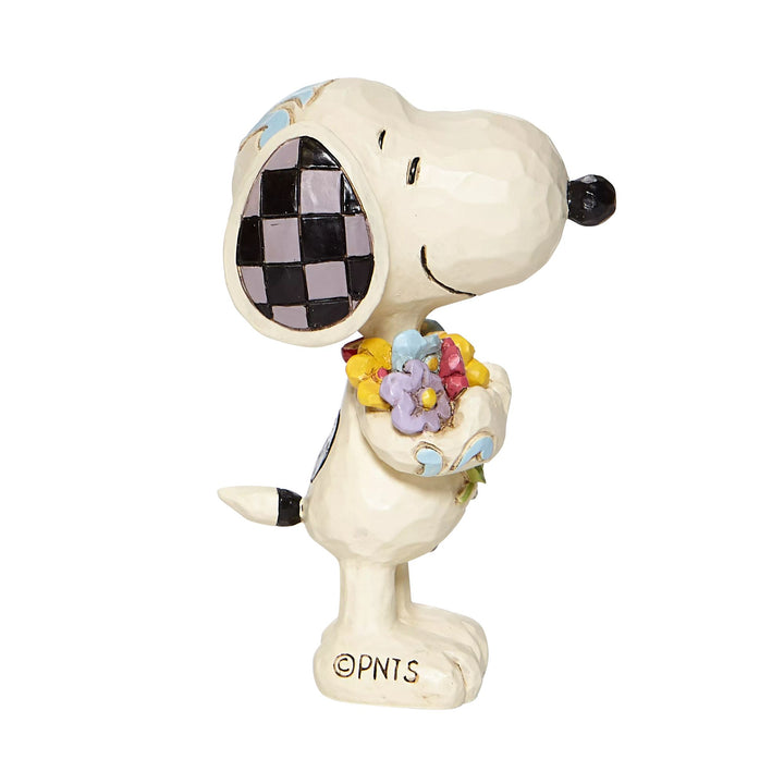 Snoopy with Flowers Mini Figurine