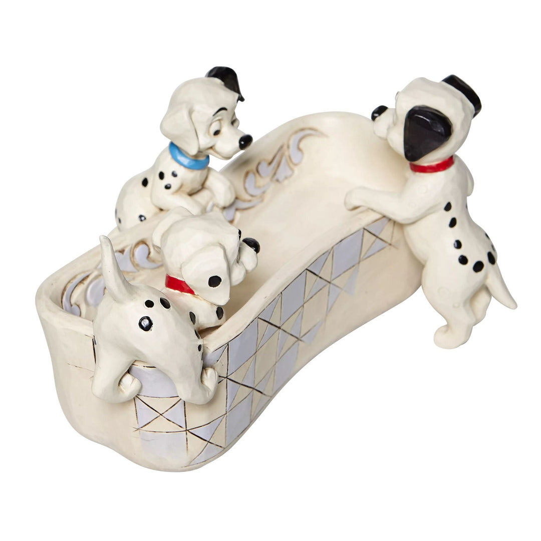 Puppy Bowl - 101 Dalmatians Bone Shaped Dish -  Disney Traditions by Jim Shore