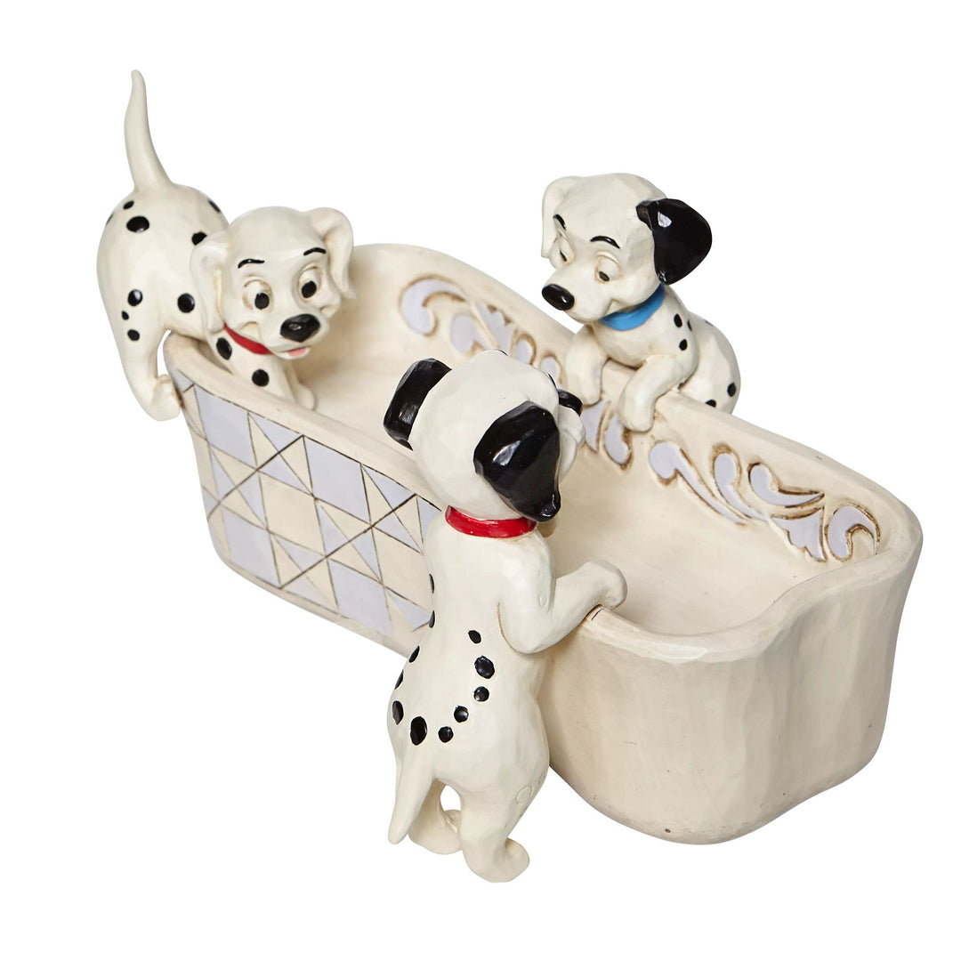 Puppy Bowl - 101 Dalmatians Bone Shaped Dish -  Disney Traditions by Jim Shore