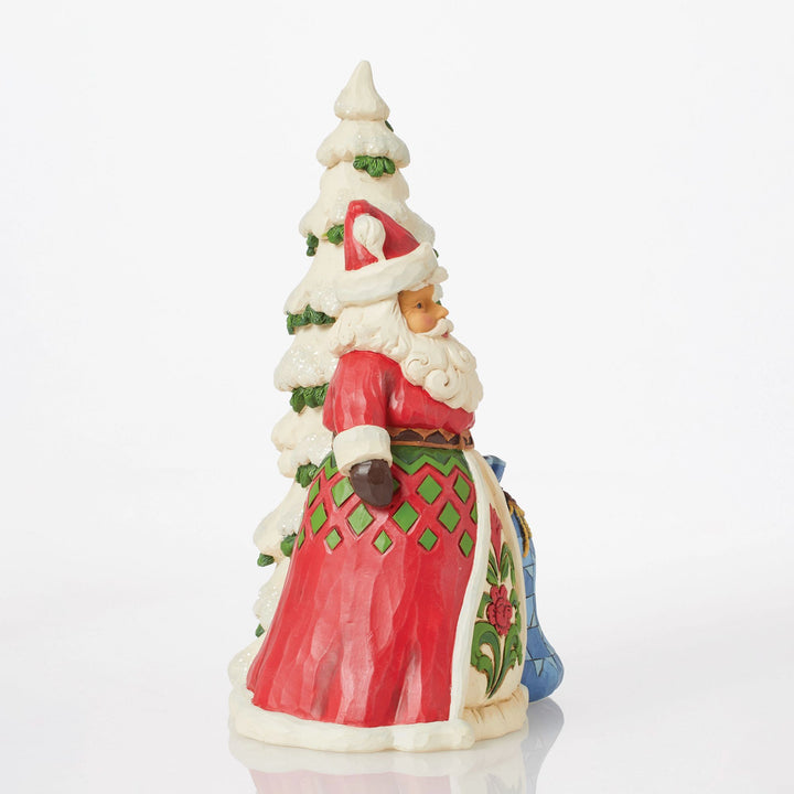 Santa by Tree with Toy Sack Figurine - Heartwood Creek by Jim Shore