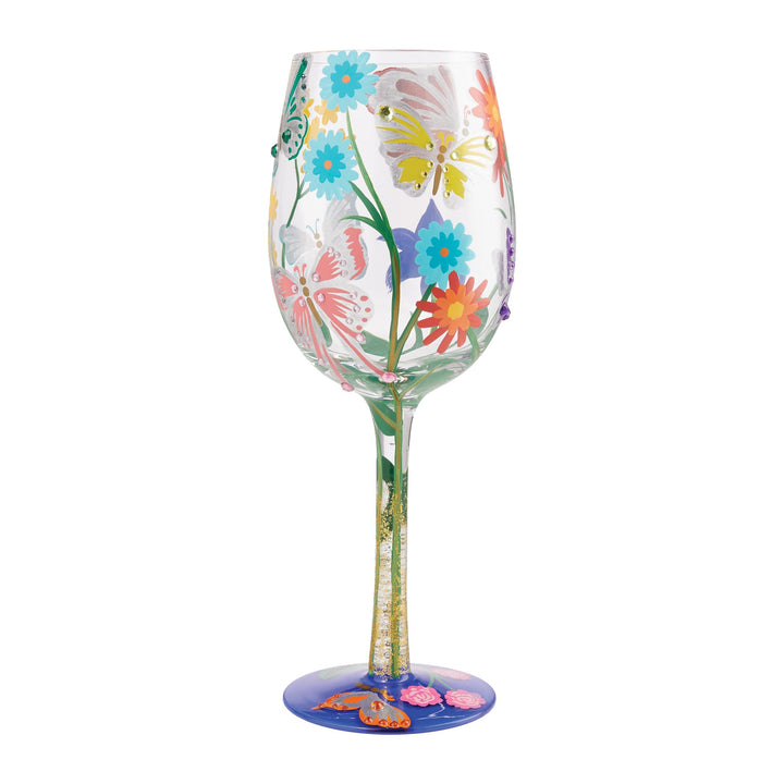 Bejeweled Butterfly Wine Glass by Lolita