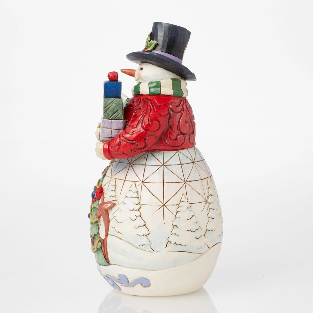 Snowman with Gifts Figurine - Heartwood Creek by Jim Shore