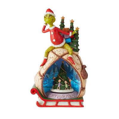 The Grinch Lighted Rotator - The Grinch by Jim Shore - Enesco Gift Shop