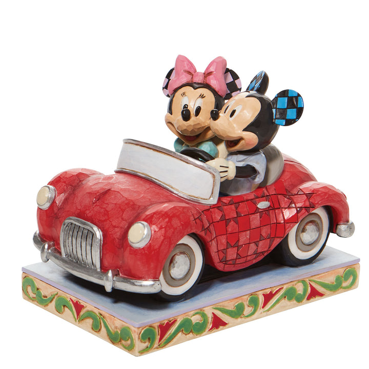 Mickey and Minnie Mouse in Car Figurine - Disney Traditions by Jim Shore