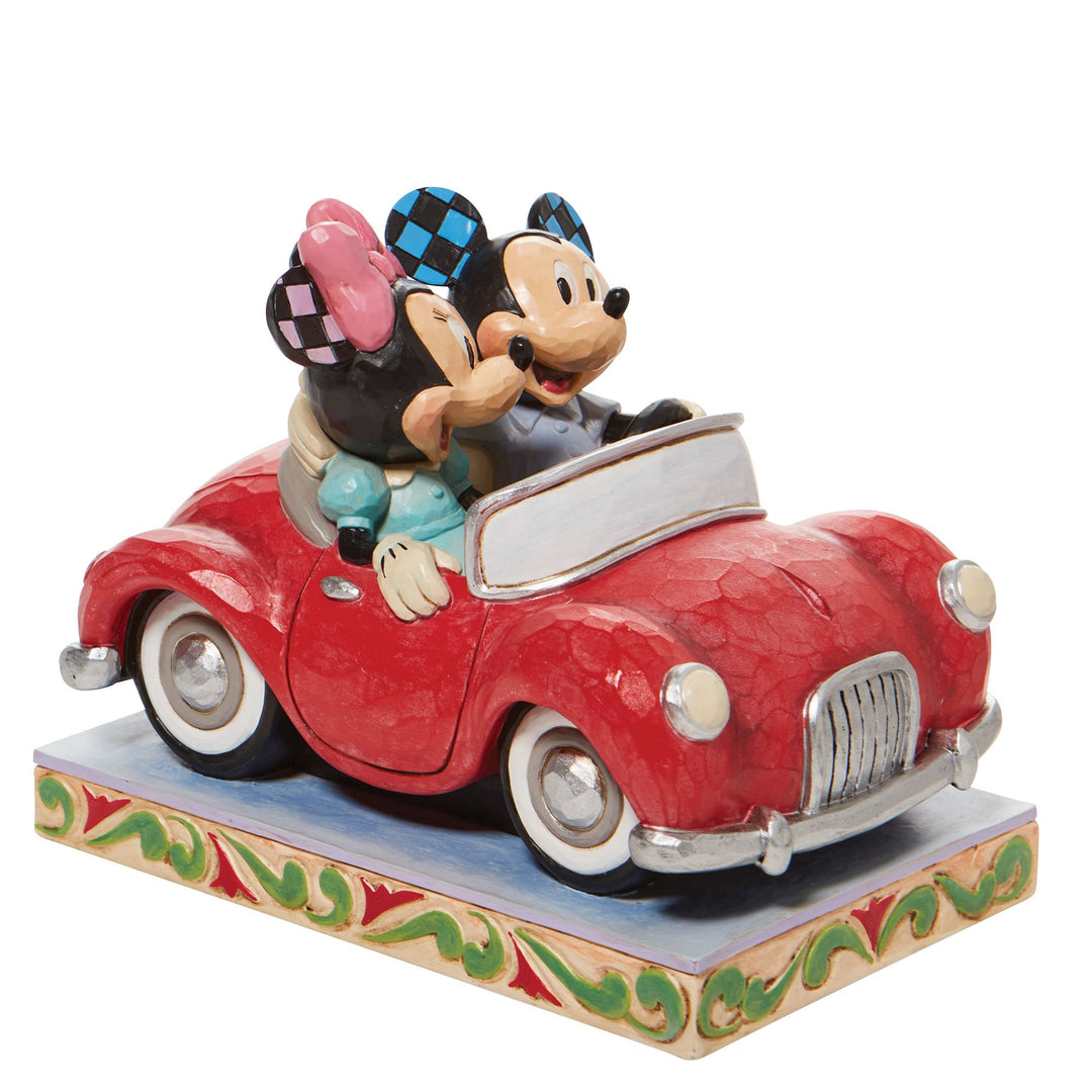 Mickey and Minnie Mouse in Car Figurine - Disney Traditions by Jim Shore