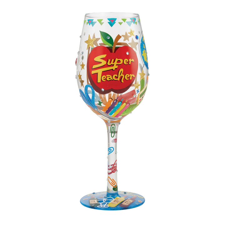 Love Your Teacher Wine Glass