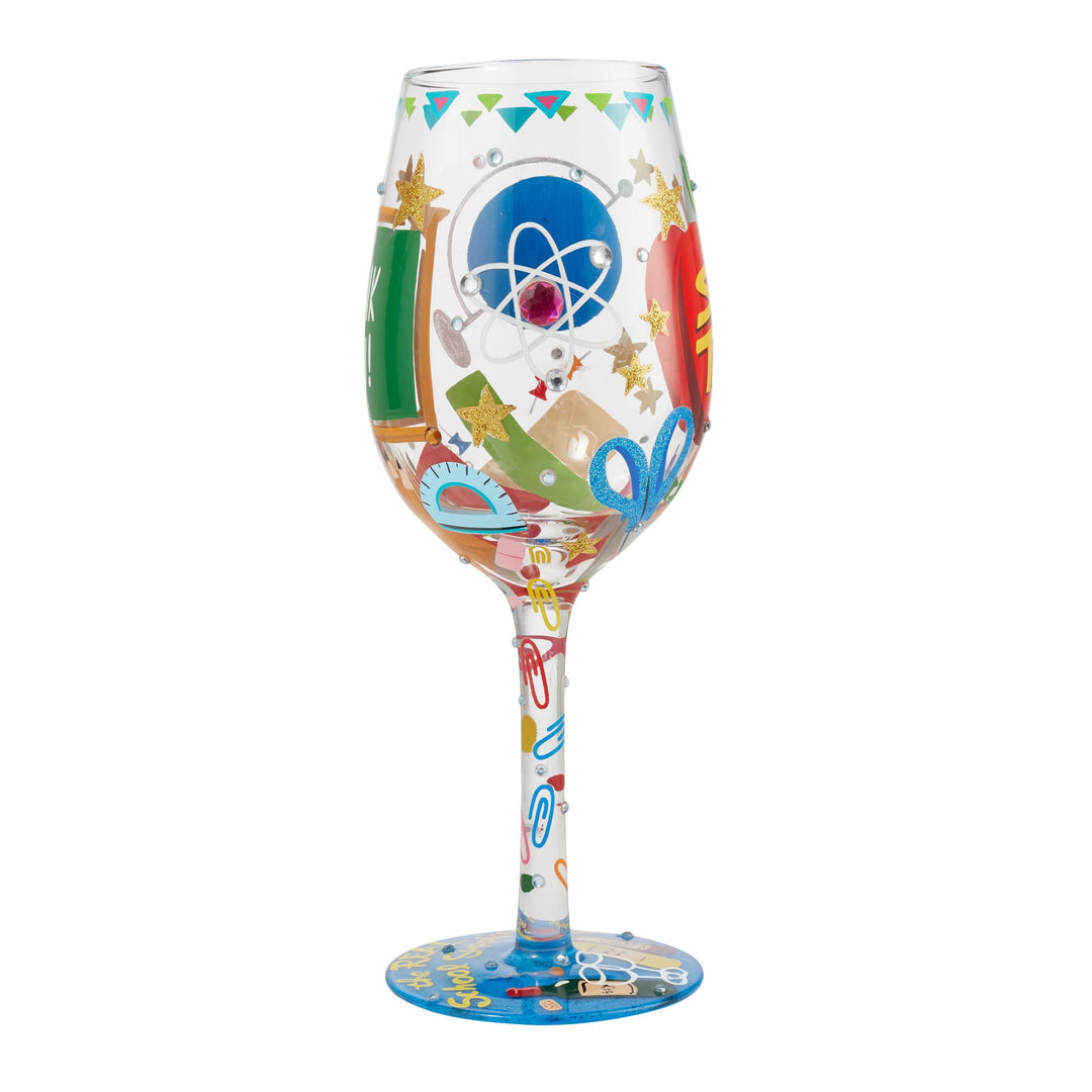 Love Your Teacher Wine Glass