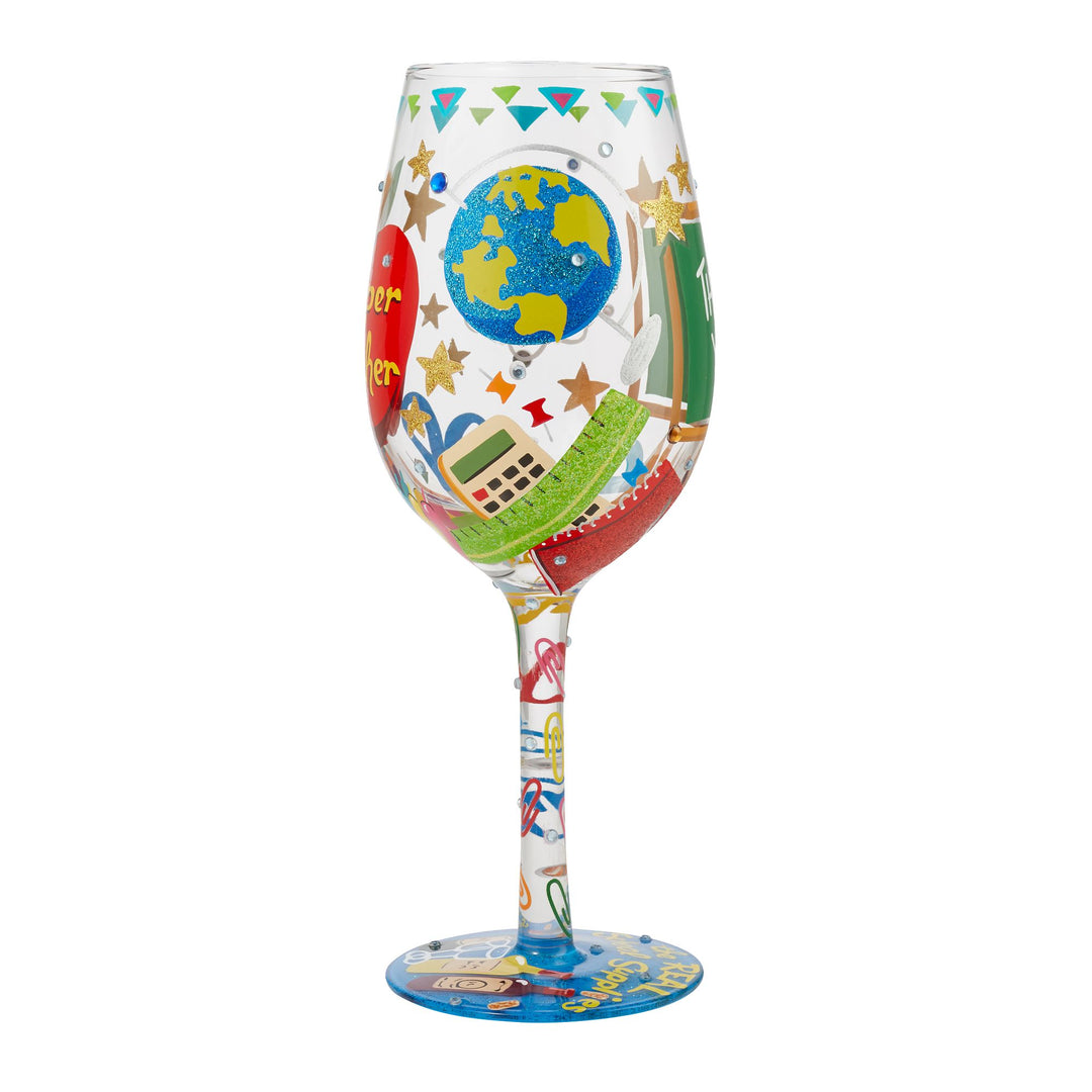 Love Your Teacher Wine Glass