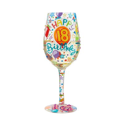 Happy 18th Birthday Wine Glass - Enesco Gift Shop
