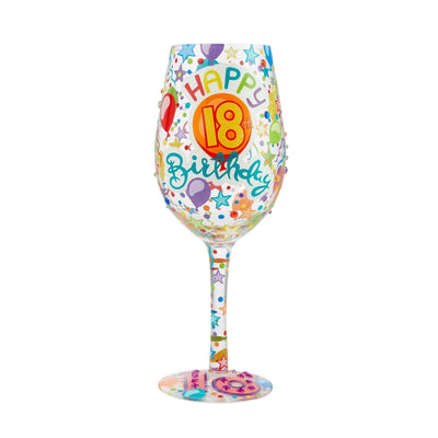 Happy 18th Birthday Wine Glass - Enesco Gift Shop