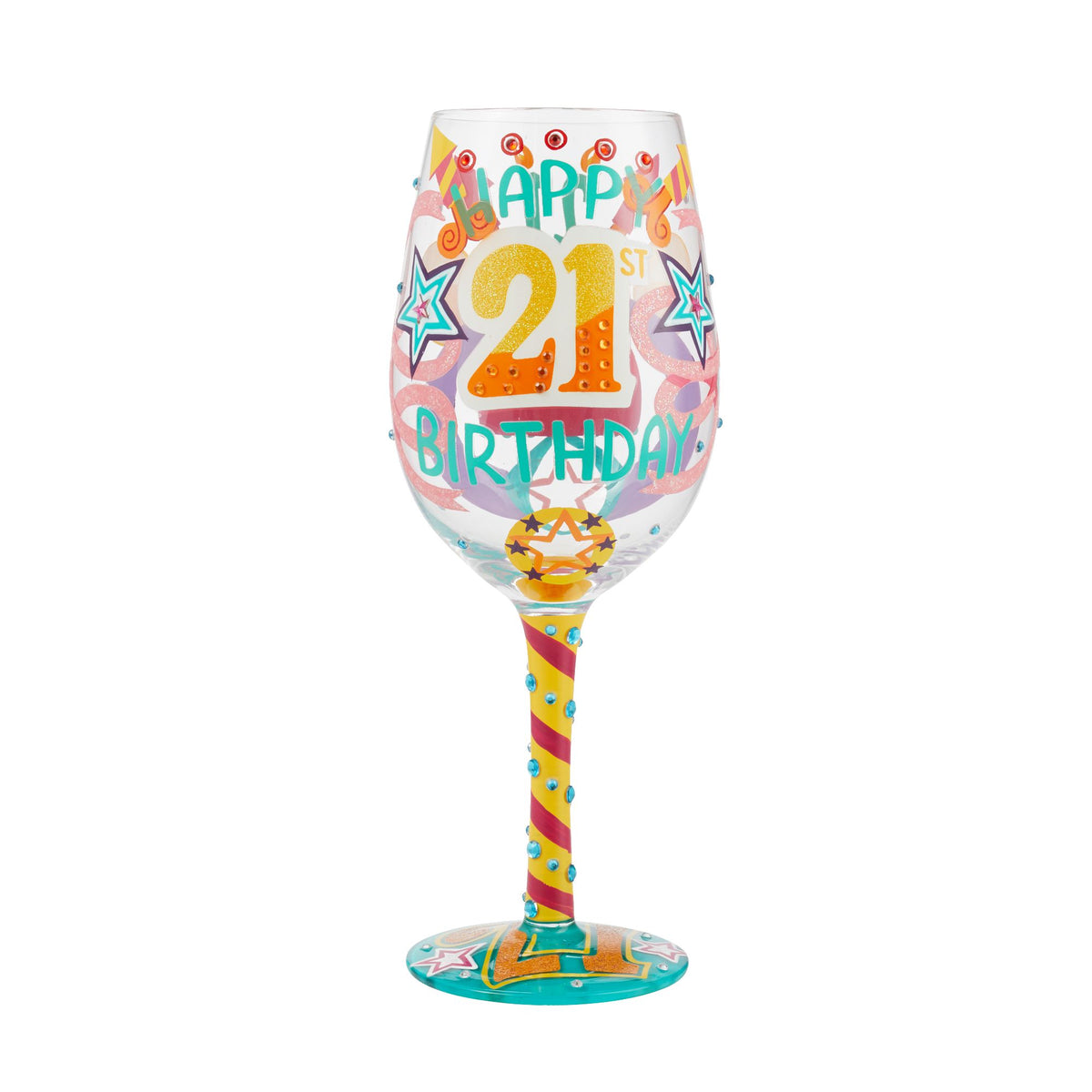Happy 21st Birthday Glass