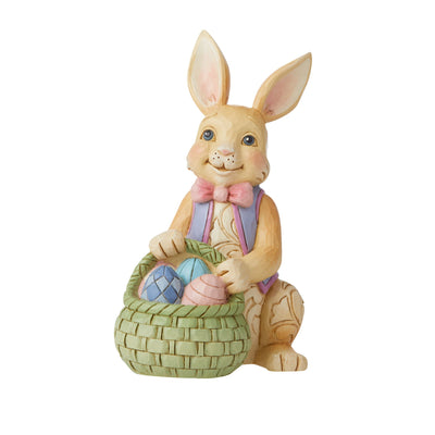 Bunny With Easter Basket Mini Figurine - Heartwood Creek by Jim Shore