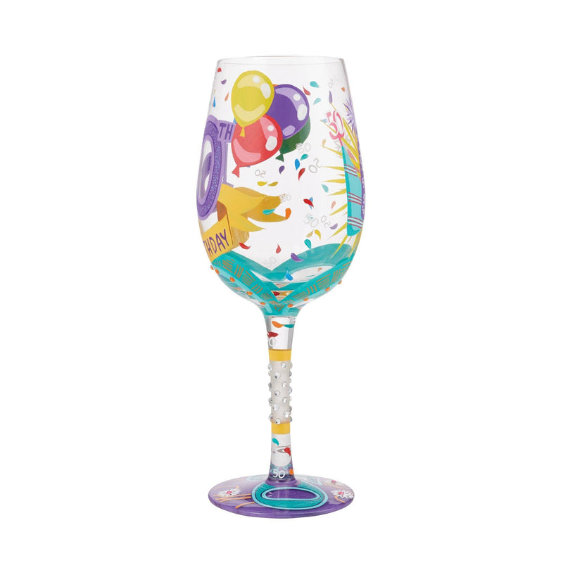 Happy 50th Birthday Wine Glass by Lolita - Enesco Gift Shop