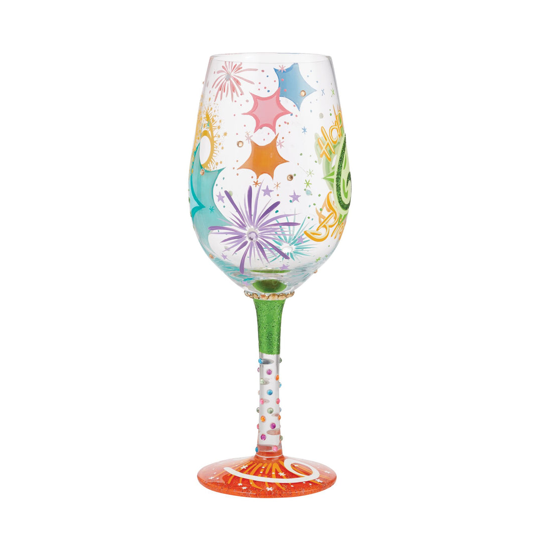 Happy 60th Birthday Wine Glass by Lolita