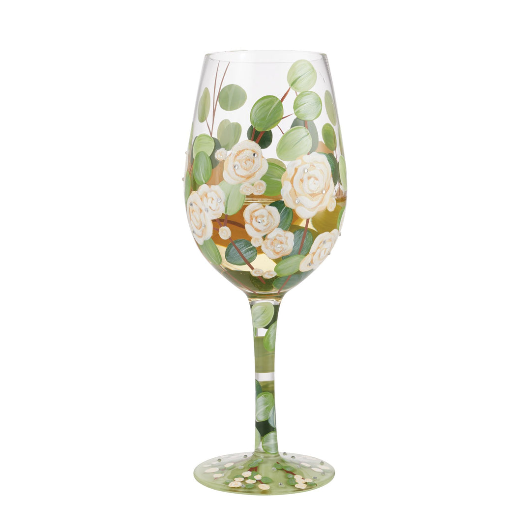 Bouquet in Bloom Wine Glass by Lolita