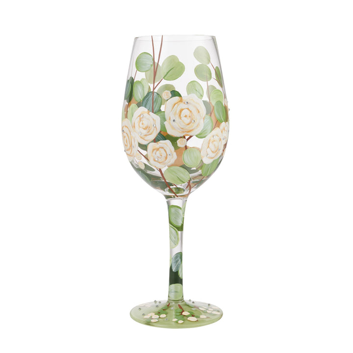 Bouquet in Bloom Wine Glass by Lolita