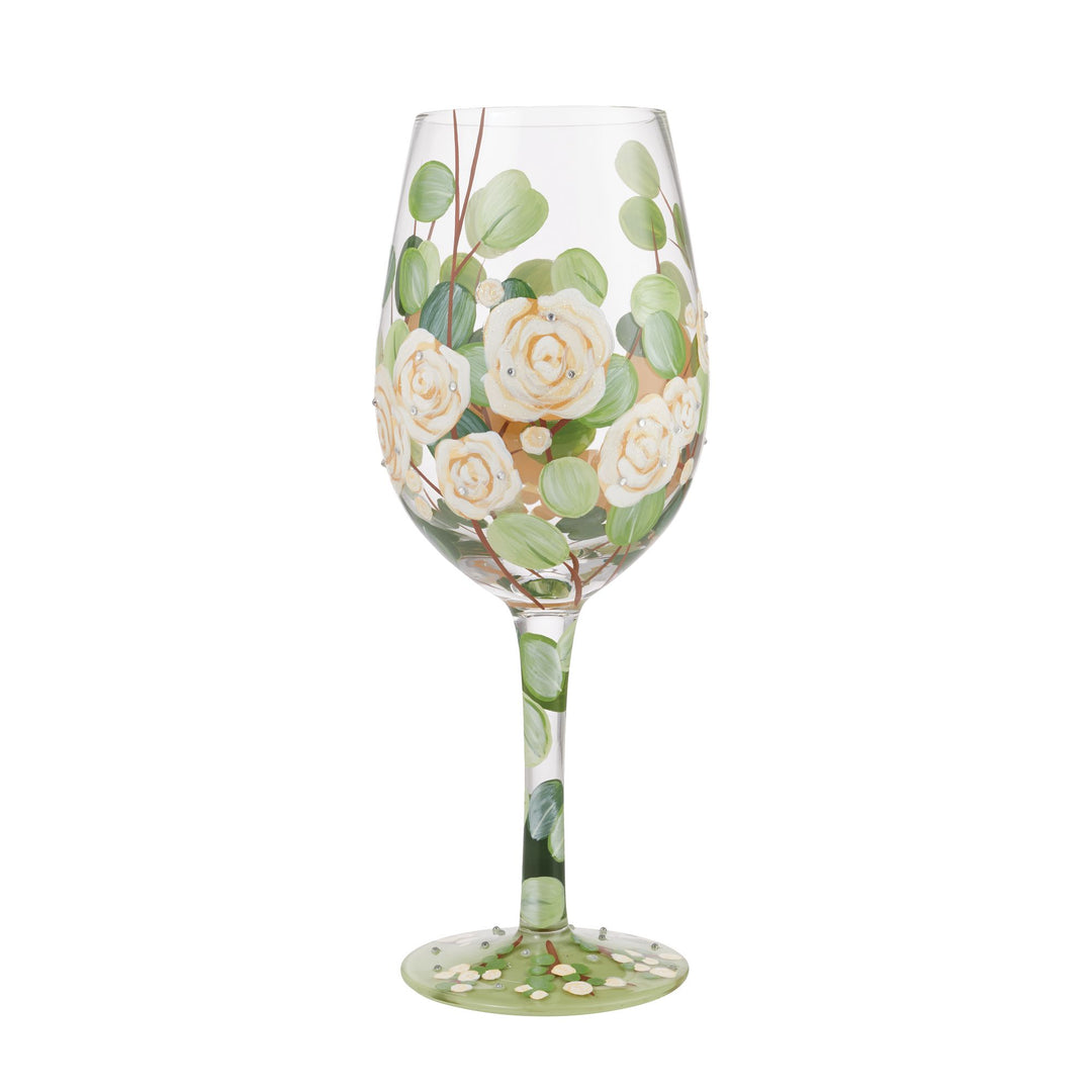 Bouquet in Bloom Wine Glass by Lolita