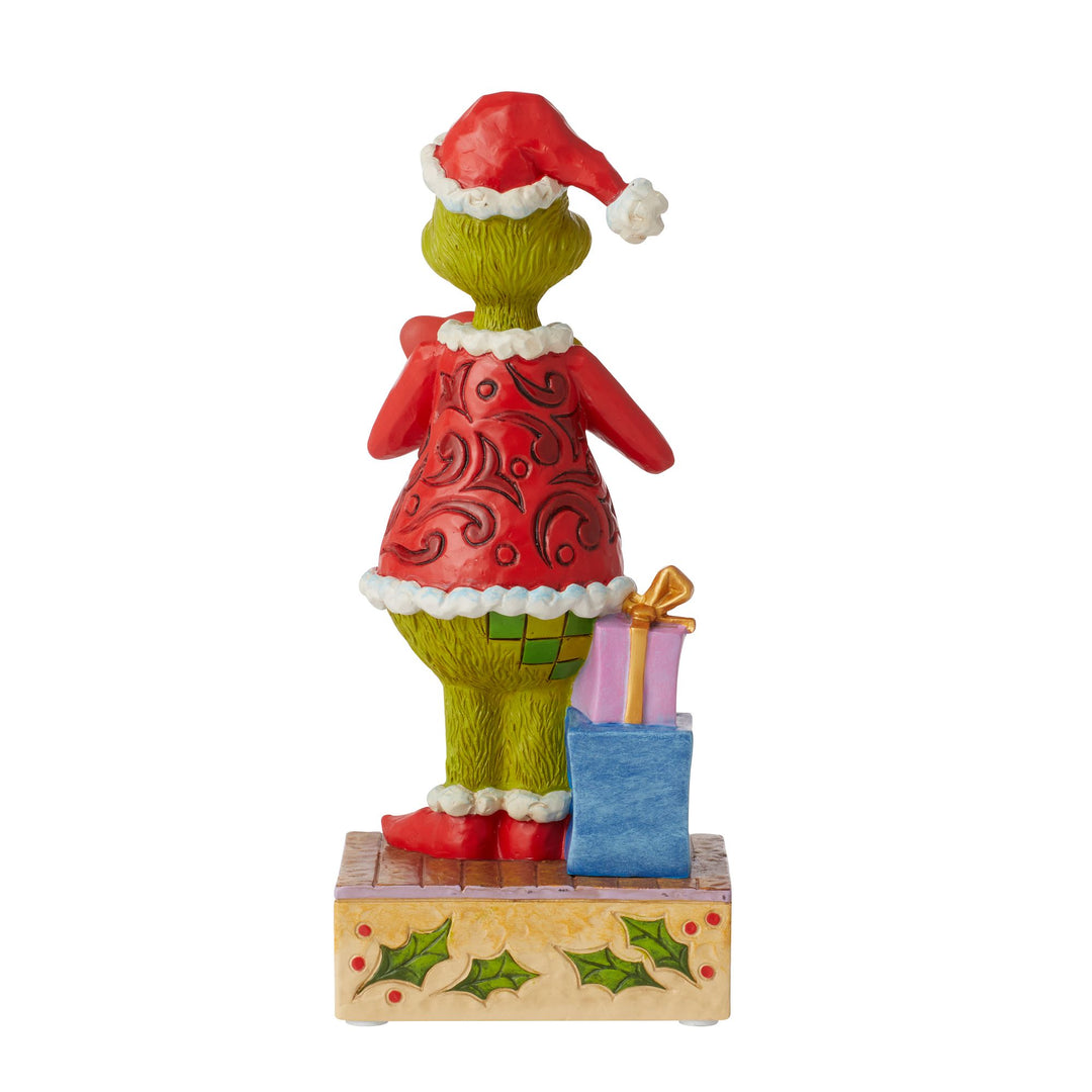 Happy Grinch with Blinking Heart Figurine