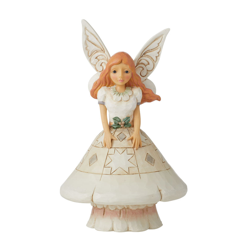 "Woodland Fairy" Fairy with Mushroom Skirt Figurine - Heartwood Creek by Jim Shore