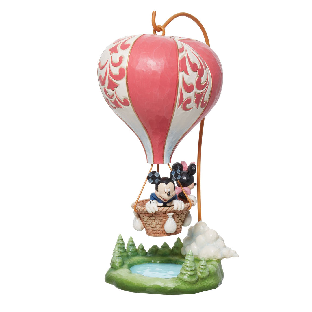 Love Takes Flight (Mickey & Minnie Mouse Heart Balloon Figurine)