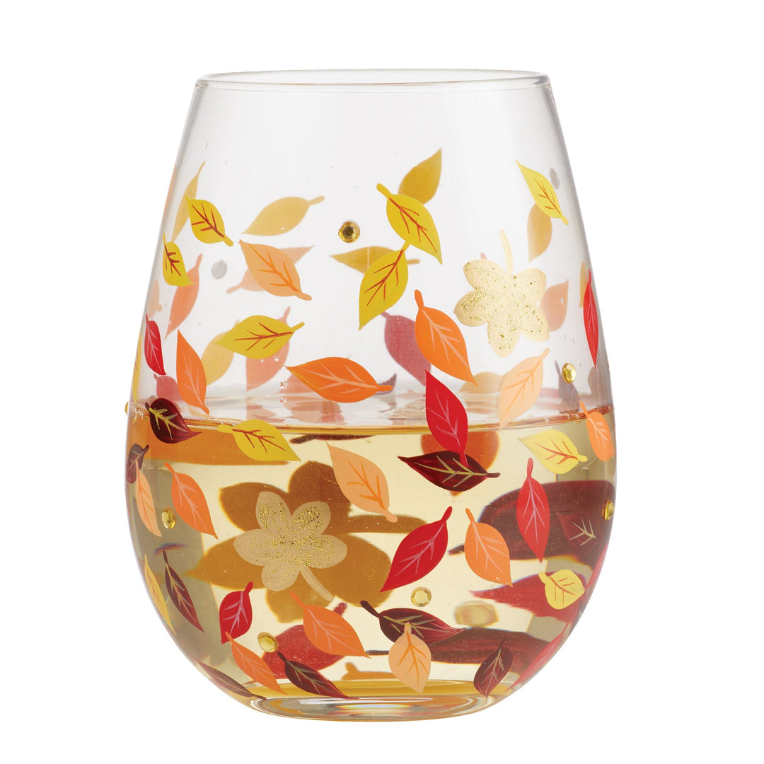 Leaves-a-Million Stemless Glass by Lolita