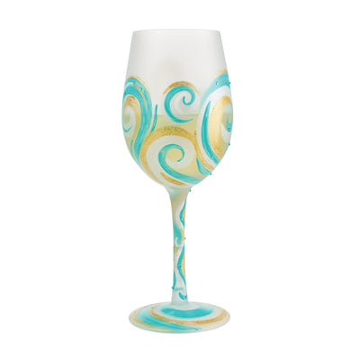 Ridin' the Waves Wine Glass by Lolita - Enesco Gift Shop