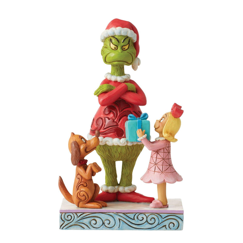 Max and Cindy Lou gifting the Grinch - The Grinch by Jim Shore - Enesco Gift Shop