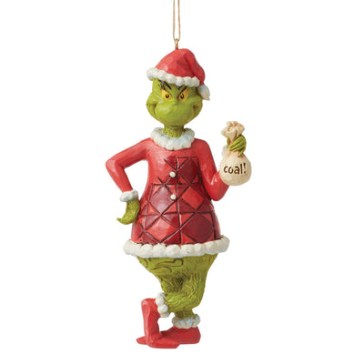 Grinch with Bag of Coal Hanging Ornament - The Grinch by Jim Shore - Enesco Gift Shop